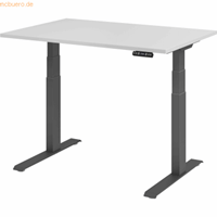 mcbuero.de Sitz-Steh-Schreibtisch elektrisch 120x80cm Grau/Silber