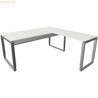 kerkmann Schreibtisch Architekt BxTxH 180x180x75cm (mit Anbautisch) we