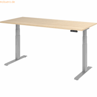 mcbuero.de Sitz-Steh-Schreibtisch elektrisch 180x80cm Eiche/Silber