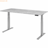 mcbuero.de Sitz-Steh-Schreibtisch elektrisch 180x80cm Beton/Silber