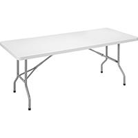 Inklapbare tafel met kunststof blad, hoogte 740 mm, b x d = 1220 x 610 mm