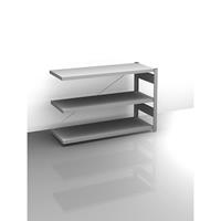 Hofe Sideboard-Steckregal, verzinkt Höhe 825 mm, 3 Böden, Anbauregal Bodentiefe 500 mm, Fachlast 185 kg