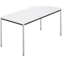 Rechthoekige tafel, met vierkante, verchroomde tafelpoten, b x d = 1500 x 800 mm, wit