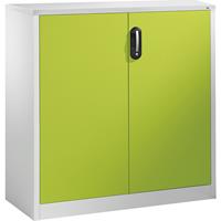 C+P ACURADO bijzetkast voor dossiers, 3 ordnerhoogtes, h x b x t = 1200 x 1200 x 400 mm, lichtgrijs/felgroen