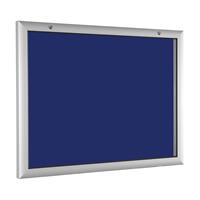Vlakke vitrinekast, voor 8 x A4, gentiaanblauw