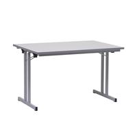 Inklapbare tafel, met extra sterk tafelblad, hoogte 720 mm, 1200 x 800 mm, frame lichtgrijs, blad lichtgrijs