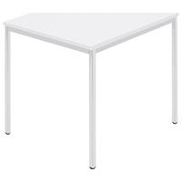 Rechthoekige tafel, vierkante buis met coating, b x d = 800 x 800 mm, wit / grijs