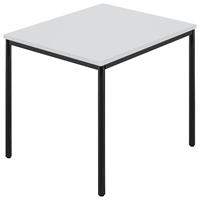 Rechthoekige tafel, ronde buis met coating, b x d = 800 x 800 mm, grijs / antracietkleurig