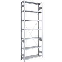 EUROKRAFTpro Magazijn inhaakstelling, verzinkt, lichte constructie, stellinghoogte 3000 mm, basisstelling, breedte x diepte = 1000 x 400 mm