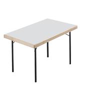 Inklapbare tafel, 4 voetsframe, 1200 x 800 mm, onderstel antraciet, tafelblad lichtgrijs