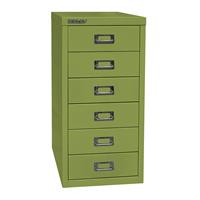 Bisley MultiDrawer™ 29er Serie DIN A4, 6 Schubladen grün