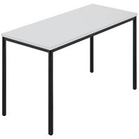 Rechthoekige tafel, ronde buis met coating, b x d = 1200 x 600 mm, grijs / antracietkleurig