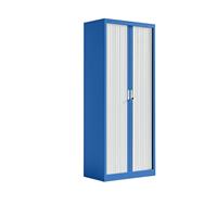 EUROKRAFTpro Roldeurkast, b x d = 800 x 450 mm, hoogte 1950 mm, gentiaanblauw