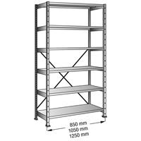 Industrie- en magazijnstelling, legbordbreedte 1200 mm, 6 legborden, basisstelling met een diepte van 700 mm