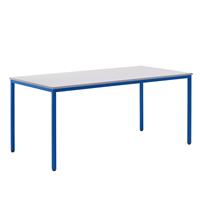 EUROKRAFTbasic Multifunctionele tafel, h x b x d = 720 x 1600 x 800 mm, blad lichtgrijs, frame gentiaanblauw