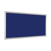 Vlakke vitrinekast, voor 24 x A4, gentiaanblauw