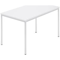 Rechthoekige tafel, vierkante buis met coating, b x d = 1200 x 800 mm, wit / grijs
