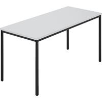 Rechthoekige tafel, vierkante buis met coating, b x d = 1400 x 700 mm, grijs / antracietkleurig