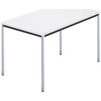 Rechthoekige tafel, met vierkante, verchroomde tafelpoten, b x d = 1200 x 800 mm, wit