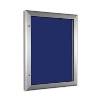 Vitrine, voor 9 x A4, gentiaanblauw