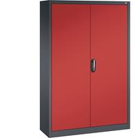 C+P ACURADO universele kast, b x d = 1200 x 400 mm, zwartgrijs/vuurrood