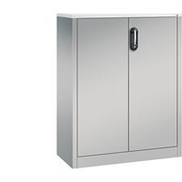 C+P ACURADO bijzetkast voor dossiers, 3 ordnerhoogtes, h x b x t = 1200 x 930 x 400 mm, blank aluminiumkleurig/blank aluminiumkleurig