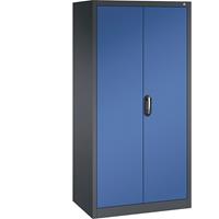 C+P ACURADO universele kast, b x d = 930 x 600 mm, zwartgrijs/gentiaanblauw