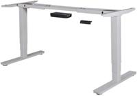 AMSTYLE Elektrisch Höhenverstellbares Tischgestell mit Memory Funktion Schreibtischgestell höhenverstellbar von 63 - 128 cm silber