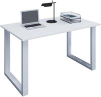 VCM Schreibtisch Computertisch Arbeitstisch Büro Möbel PC Tisch Lona, 140 x 50 cm weiß