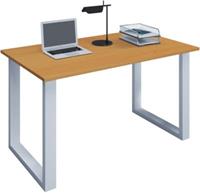 VCM Schreibtisch Computertisch Arbeitstisch Büro Möbel PC Tisch Lona, 140 x 50 cm braun