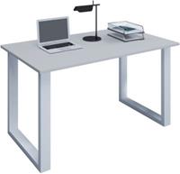 VCM Schreibtisch Computertisch Arbeitstisch Büro Möbel PC Tisch Lona, 140 x 50 cm grau