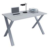 VCM Schreibtisch Computertisch Arbeitstisch Büro Möbel PC Tisch Lona X, 140 x 50 cm grau