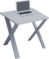 VCM Schreibtisch Computertisch Arbeitstisch Büro Möbel PC Tisch Lona X, 80 x 80 cm grau