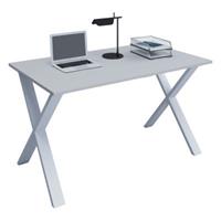 VCM Schreibtisch Computertisch Arbeitstisch Büro Möbel PC Tisch Lona X, 140 x 50 cm grau