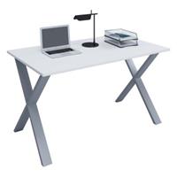 VCM Schreibtisch Computertisch Arbeitstisch Büro Möbel PC Tisch Lona X, 110 x 80 cm weiß