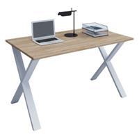 VCM Schreibtisch Computertisch Arbeitstisch Büro Möbel PC Tisch Lona X, 110 x 80 cm braun