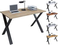 VCM Schreibtisch Computertisch Arbeitstisch Büro Möbel PC Tisch Lona X, 140 x 80 cm grau