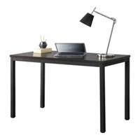 En.casa Schreibtisch Computertisch höhenverstellbar Bürotisch 75x120x60cm in verschiedenen Farben schwarz/braun