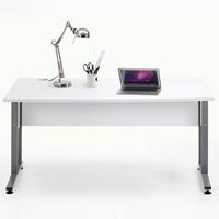 Büro-Schreibtisch 160cm COLUMBUS-10 in Brilliantweiß matt - B x H x T ca.: 160 x 75 x 80 cm