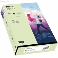 Kleurenpapier tecno Colors, A4-formaat, 80 g/m², lichtgroen, pak van 500 vellen