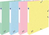 Oxford Top File+ elastobox, rug van 2,5 cm, geassorteerde pastelkleuren, pak van 4 stuks