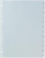 Pergamy tabbladen, ft A4, 23-gaatsperforatie, grijze PP, januari-december