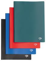Pergamy showalbum, voor ft A4, met 20 transparante tassen, in geassorteerde kleuren
