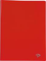 Pergamy showalbum, voor ft A4, met 50 transparante tassen, rood