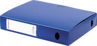 Pergamy elastobox, voor ft A4, uit PP van 700 micron, rug van 6 cm, blauw