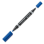 Staedtler Lumocolor Duo Permanent-Marker Feine/Runde Spitze Blau 1 Stück 348-3