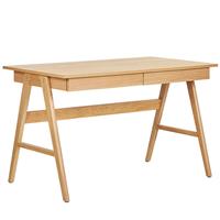 Beliani - Schreibtisch mit zwei Schubladen in hellem Holzfarbton 120 x 70 cm Sheslay - Heller Holzfarbton