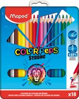 Maped Dreikant-Buntstift COLOR, PEPS STRONG, 18er Metalletui