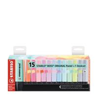 5 x Stabilo Textmarker Boss Original Tischset Pastell VE=15 Stück