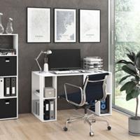 Yomonda Schreibtisch ARIAN Arbeitstisch Bürotisch Regal PC Tisch Schublade Ablage weiß